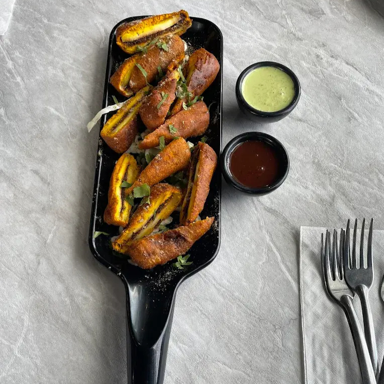 Delicious vegetarian dishes at Desi Club in Edmonton, AB